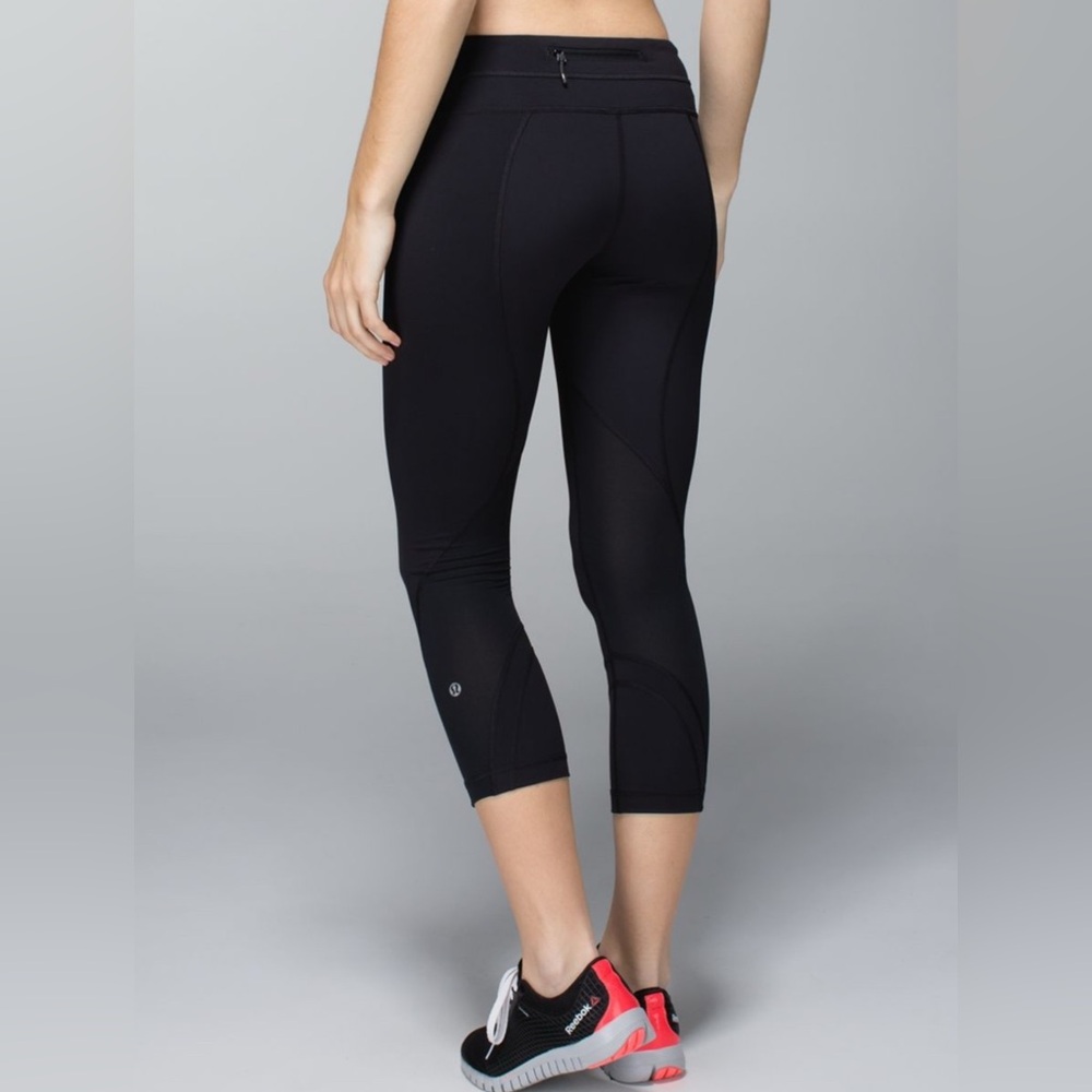 lululemon athletica Black Women's Run Inspire Crop Leggings, 6